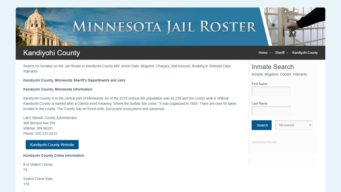 Kandiyohi County | Jail Roster Search