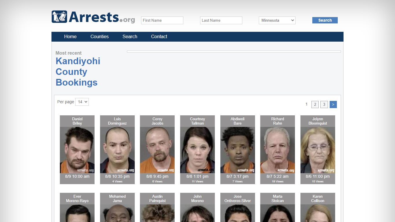 Kandiyohi County Arrests and Inmate Search